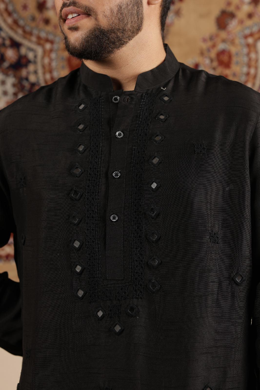 BLACK KURTA