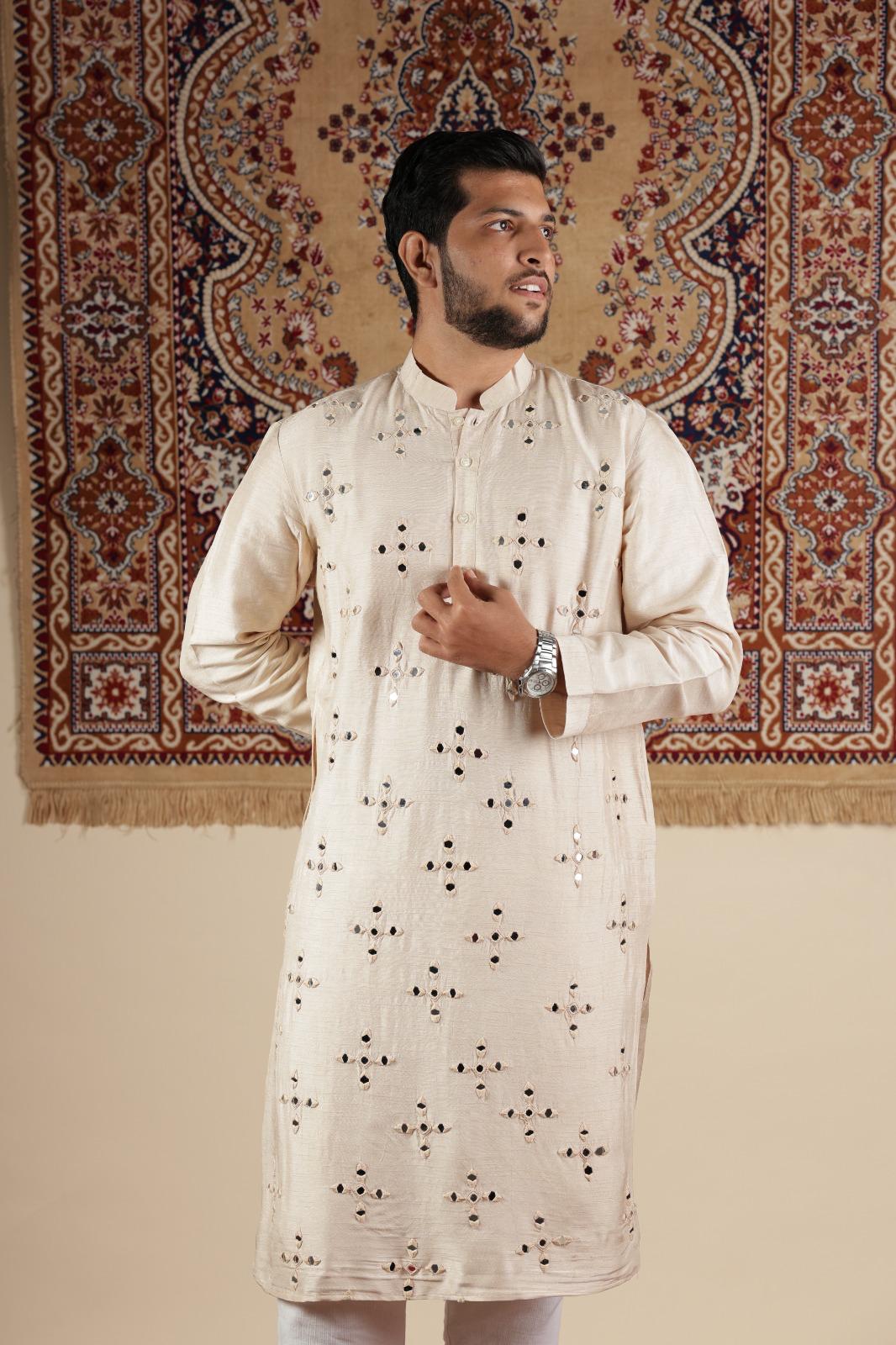 CREAM KURTA