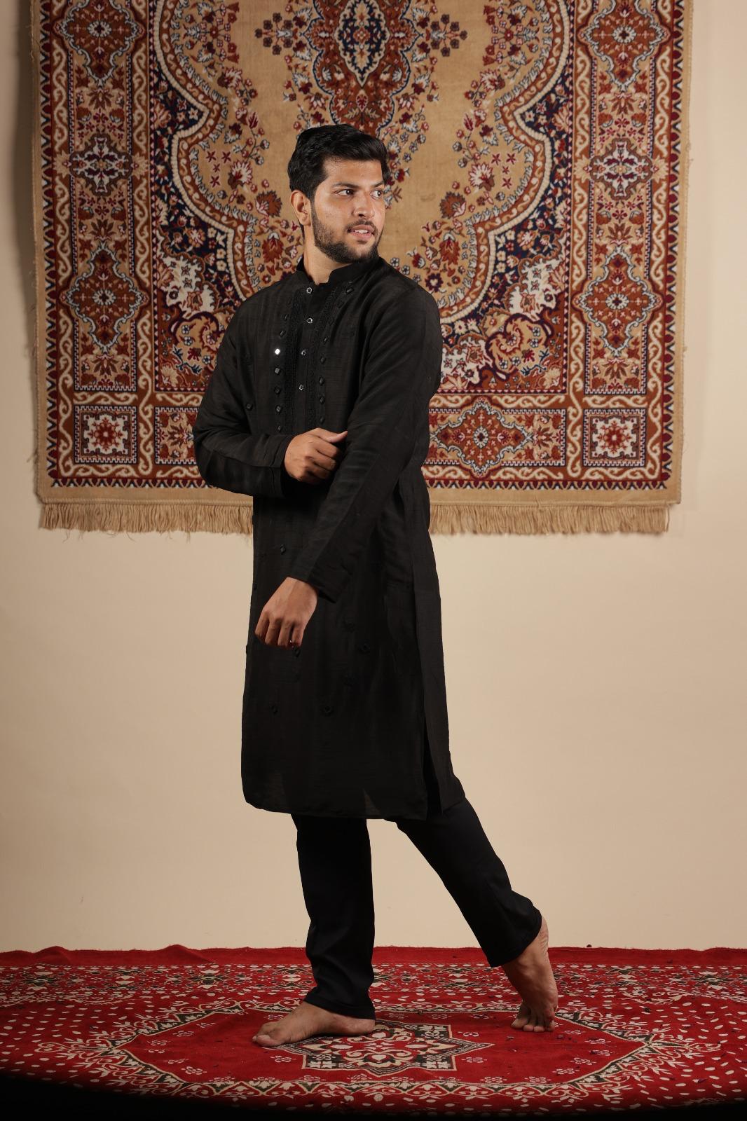 BLACK KURTA