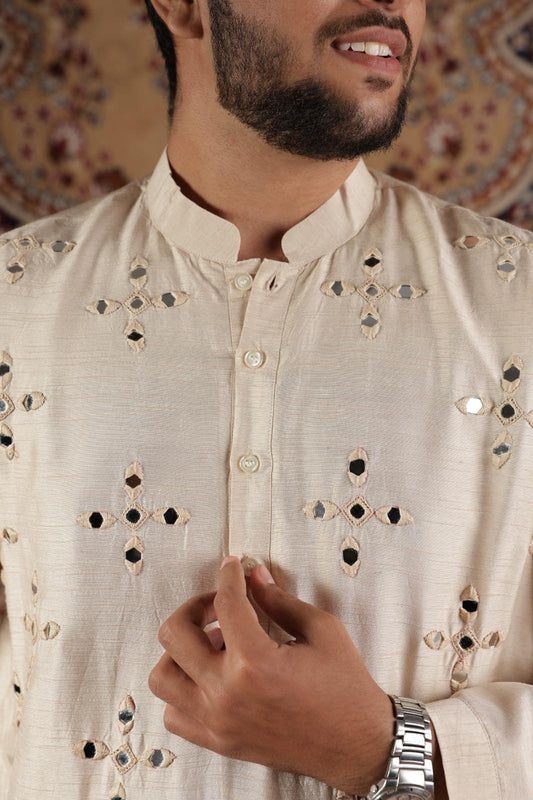 CREAM KURTA