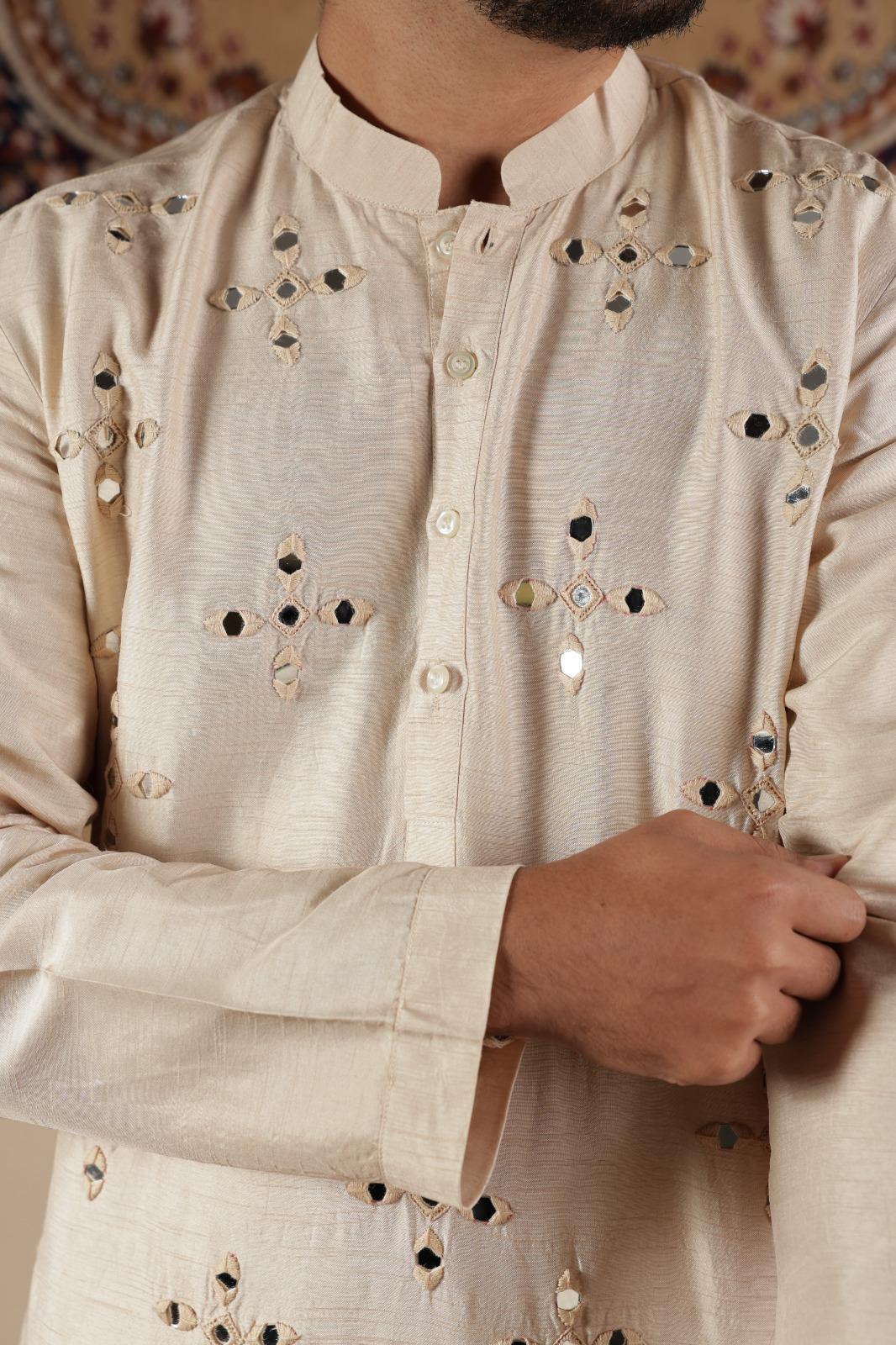 CREAM KURTA