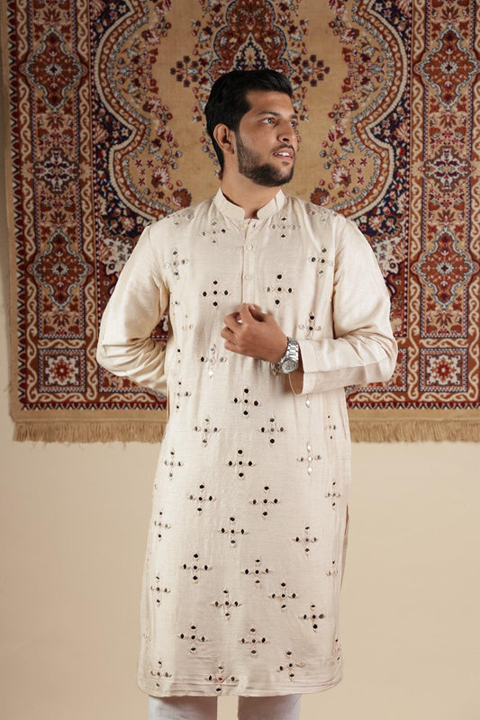 CREAM KURTA